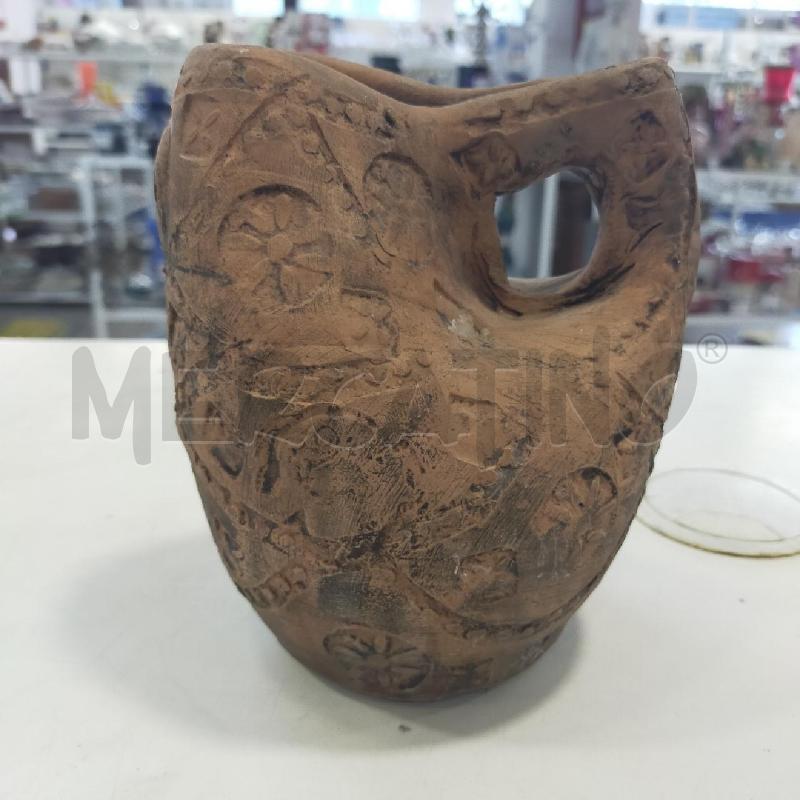 BROCCA TERRACOTTA INCISA FIORI | Mercatino dell'Usato Roma rebibbia 1