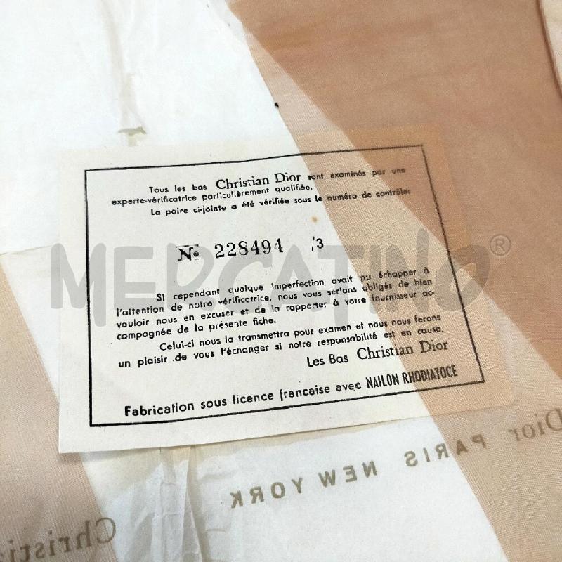 CALZE DONNA CHRISTIAN DIOR VINT CERTIFICATO NUMERATO | Mercatino dell'Usato Roma rebibbia 2