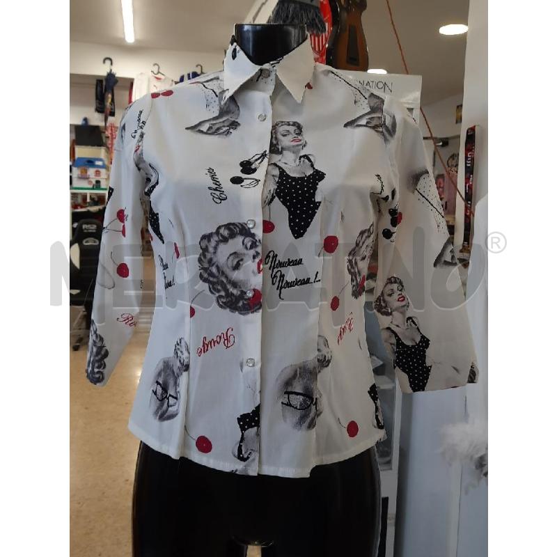 CAMICIA BIANCA OPERÀ STAMPA MARILYN MONROE | Mercatino dell'Usato Roma rebibbia 1