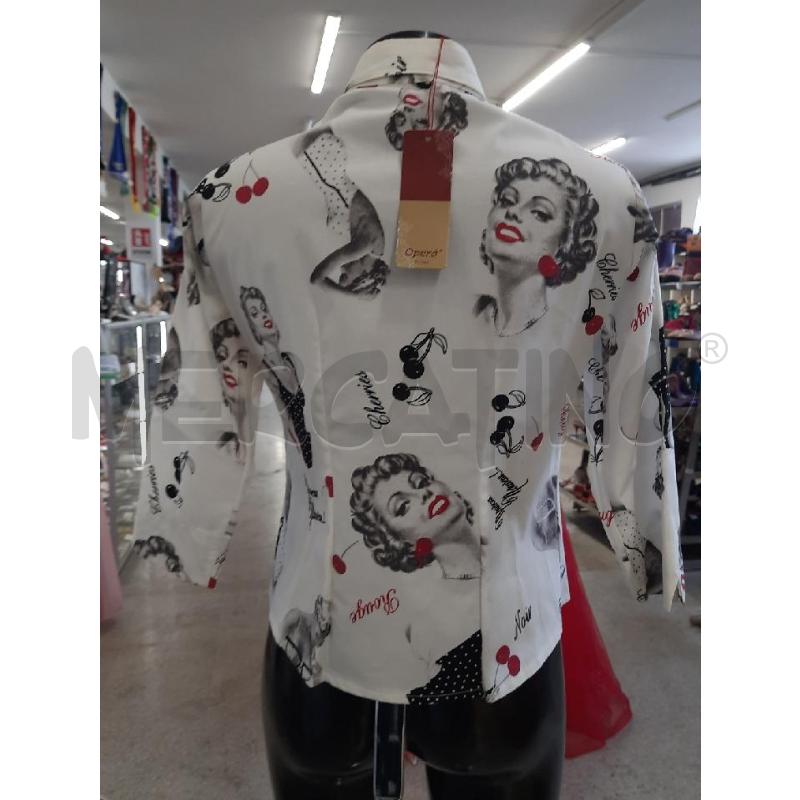 CAMICIA BIANCA OPERÀ STAMPA MARILYN MONROE | Mercatino dell'Usato Roma rebibbia 2