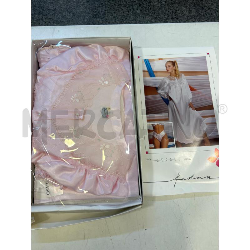 CAMICIA DA NOTTE+SLIP ROSA RICAMI | Mercatino dell'Usato Roma rebibbia 1