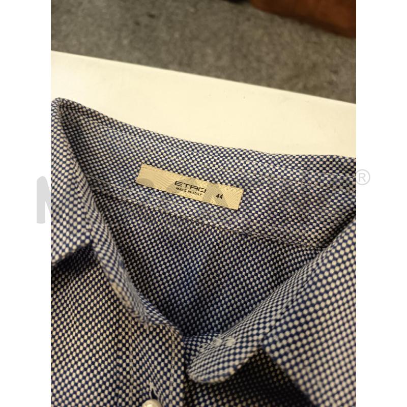 CAMICIA DONNA ETRO BIANCA E BLU BOTTONI BIANCHI | Mercatino dell'Usato Roma rebibbia 2