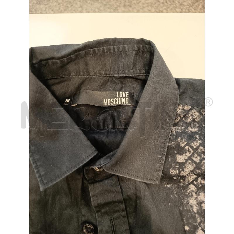 CAMICIA DONNA M CORTA LOVE MOSCHINO TGM NERA EFF IMPRONTE LATO SINISTRO S LOGO GRIGIO | Mercatino dell'Usato Roma rebibbia 2