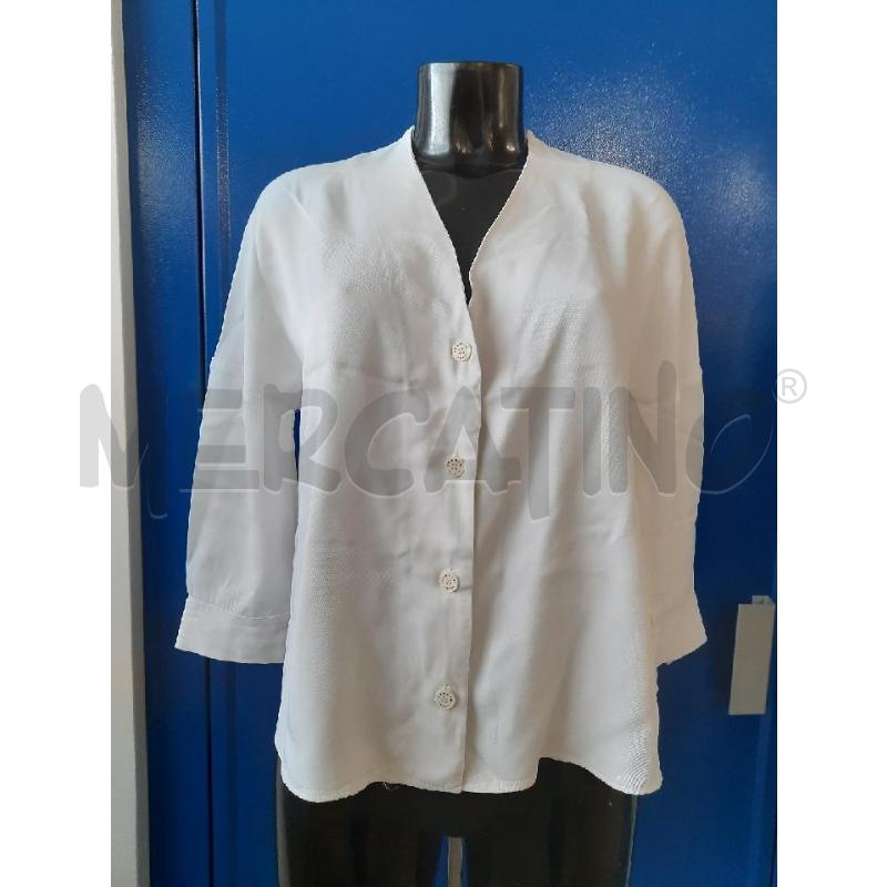 CAMICIA DONNA SANDRO BIANCA 4 BOTTONI SCOLLO A V | Mercatino dell'Usato Roma rebibbia 1