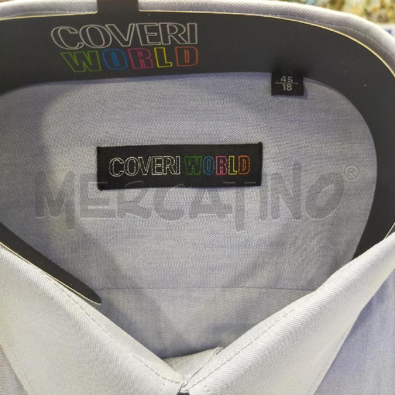 CAMICIA UOMO COVERI WORLD CELESTE CARTELLINATA | Mercatino dell'Usato Roma rebibbia 3