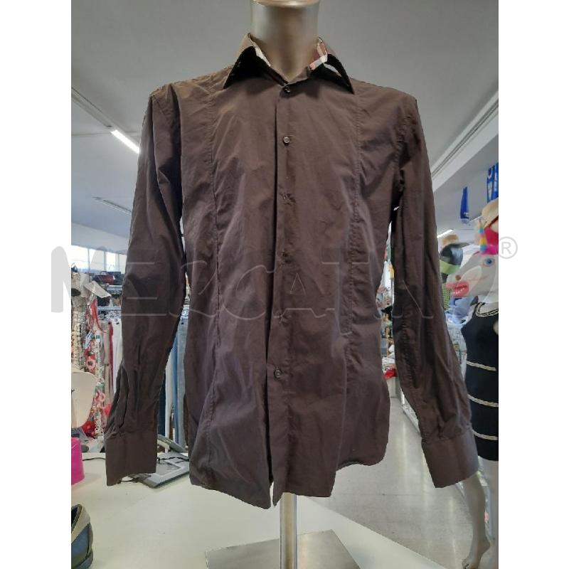 CAMICIA UOMO MOREAL MARRONE GOMITO TOPPA | Mercatino dell'Usato Roma rebibbia 1