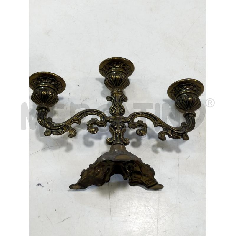 CANDELABRI PZ. 2 OTTONE 3 CANDELE | Mercatino dell'Usato Roma rebibbia 4