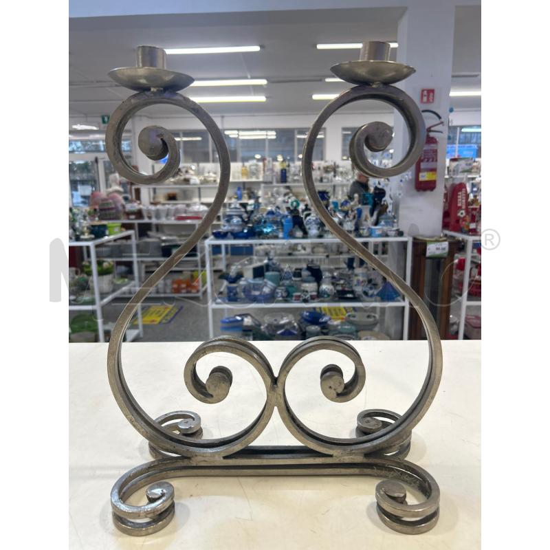 CANDELABRO METALLO GRANDE RICCIOLI | Mercatino dell'Usato Roma rebibbia 1