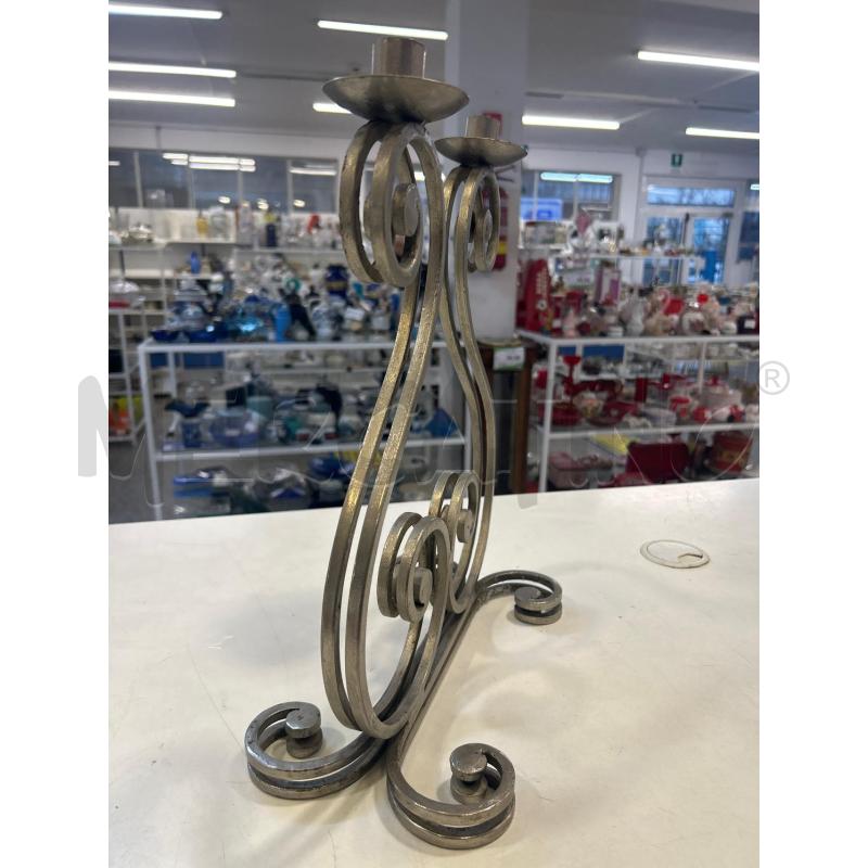 CANDELABRO METALLO GRANDE RICCIOLI | Mercatino dell'Usato Roma rebibbia 2