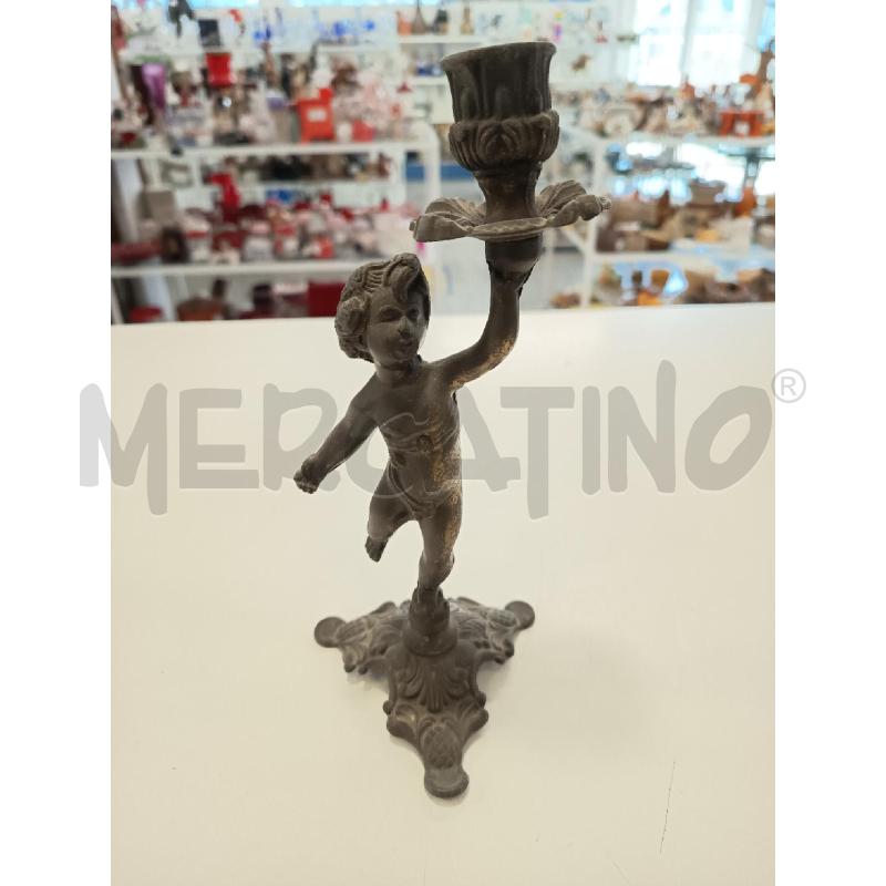 CANDELABRO PUTTO FERRO | Mercatino dell'Usato Roma rebibbia 1