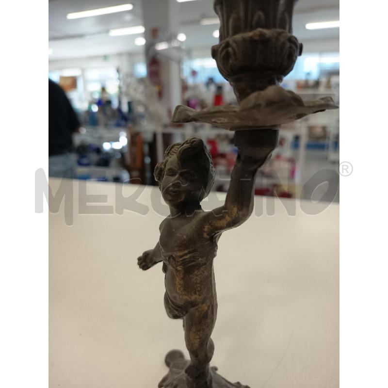 CANDELABRO PUTTO FERRO | Mercatino dell'Usato Roma rebibbia 3