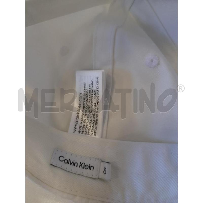CAPPELLO DONNA CALVIN KLEIN BIANCO  | Mercatino dell'Usato Roma rebibbia 3