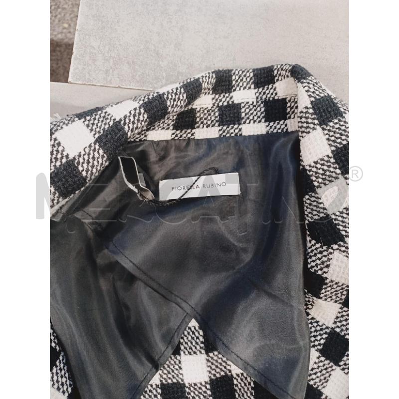 CAPPOTTO DONNA FIORELLA RUBINO SCACCHI NERO/BIANCO | Mercatino dell'Usato Roma rebibbia 3