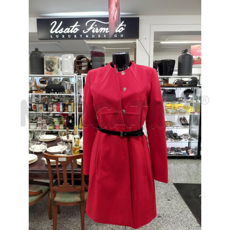 CAPPOTTO DONNA ROSSO MARELLA DOPPIA CINTURA | Mercatino dell'Usato Roma rebibbia 1