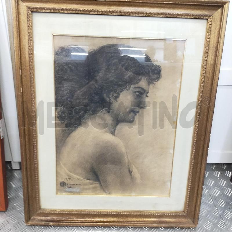 CARBONCINO B/N MEZZO BUSTO DONNA C DOR 79X65 | Mercatino dell'Usato Roma rebibbia 1