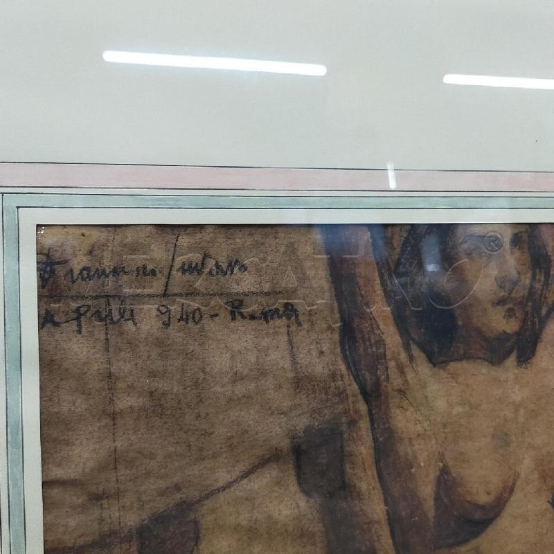 CARBONCINO DONNA NUDA C LEGNO 75X55 | Mercatino dell'Usato Roma rebibbia 2