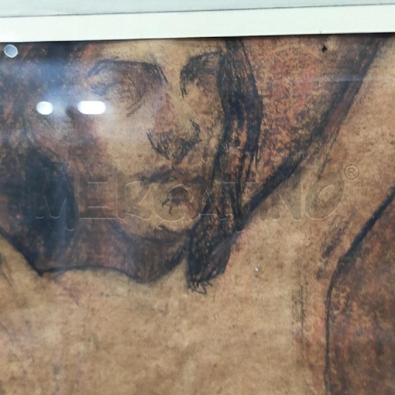 CARBONCINO DONNA NUDA C LEGNO 75X55 | Mercatino dell'Usato Roma rebibbia 3