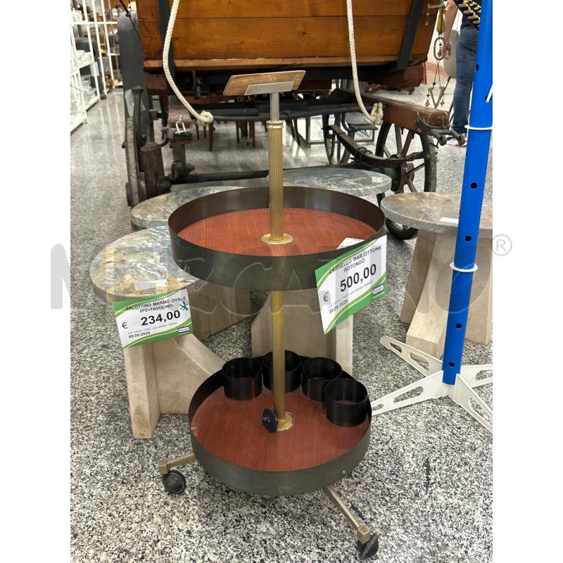CARRELLO BAR OTTONE ROTONDO | Mercatino dell'Usato Roma rebibbia 1