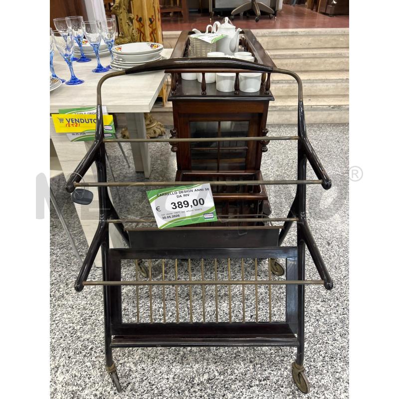 CARRELLO DESIGN ANNI 50 DA RIV | Mercatino dell'Usato Roma rebibbia 2