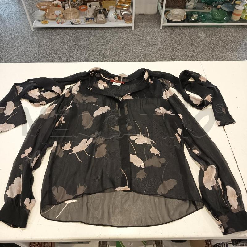 CASACCA DONNA VELO  MAX MARA NERA FIORI ROSA  | Mercatino dell'Usato Roma rebibbia 1