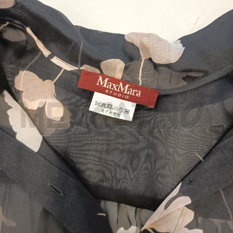 CASACCA DONNA VELO  MAX MARA NERA FIORI ROSA  | Mercatino dell'Usato Roma rebibbia 2