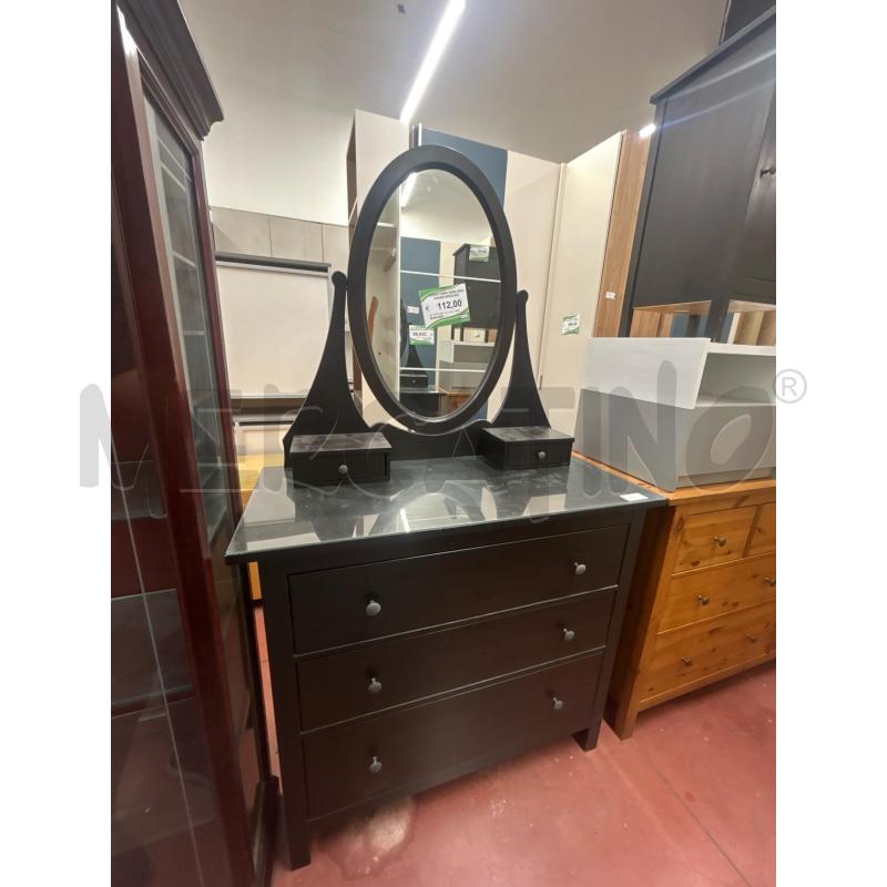 CASSETTIERA NERA IKEA 3/CASS+SPECCHIO | Mercatino dell'Usato Roma rebibbia 1