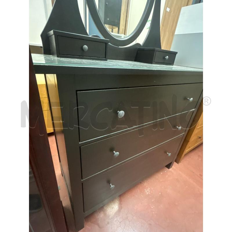 CASSETTIERA NERA IKEA 3/CASS+SPECCHIO | Mercatino dell'Usato Roma rebibbia 2