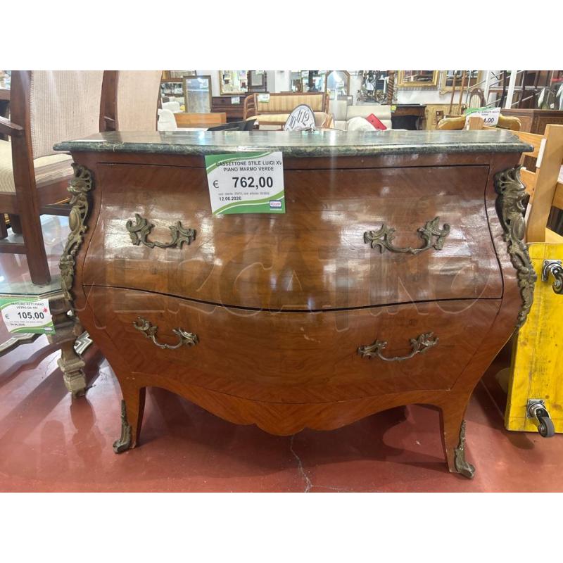 CASSETTONE STILE LUIGI XV PIANO MARMO VERDE | Mercatino dell'Usato Roma rebibbia 1