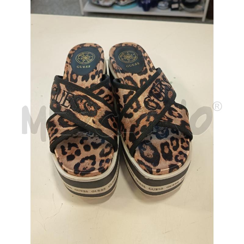CIABATTE DONNA GUESS LEOPARDATE PARA GOMMA ALTA NERA LOGATA  | Mercatino dell'Usato Roma rebibbia 1