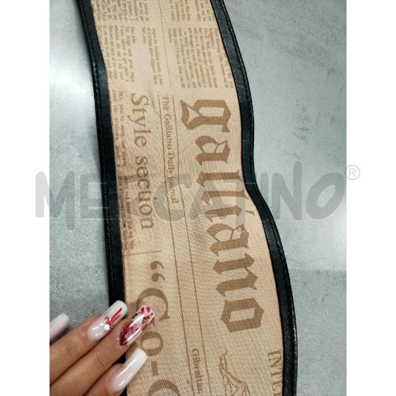 CINTURA DONNA GALLIANO NERA LOGATA INT BORCHIE PIATTE  | Mercatino dell'Usato Roma rebibbia 2