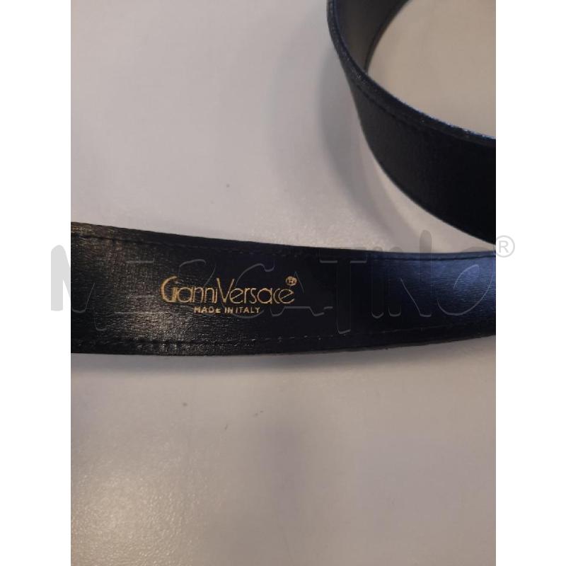 CINTURA DONNA GIANNI VERSACE NERA FIBIA CROMO | Mercatino dell'Usato Roma rebibbia 4