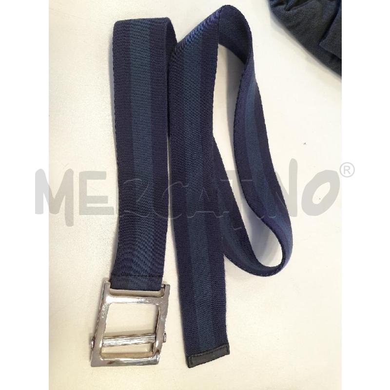 CINTURA UOMO GUCCI TESSUTO BLU/CELESTE FIB LOGATA CROMO | Mercatino dell'Usato Roma rebibbia 2