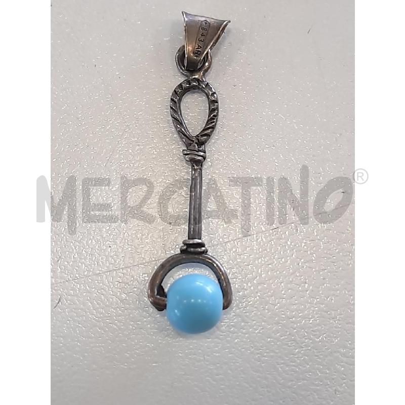 CIONDOLO ARG800 STECCA SFERA AZZURRA | Mercatino dell'Usato Roma rebibbia 1