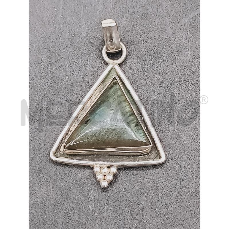 CIONDOLO ARG TRIANGOLARE LABRADORITE GRAPPOLO B/S | Mercatino dell'Usato Roma rebibbia 3