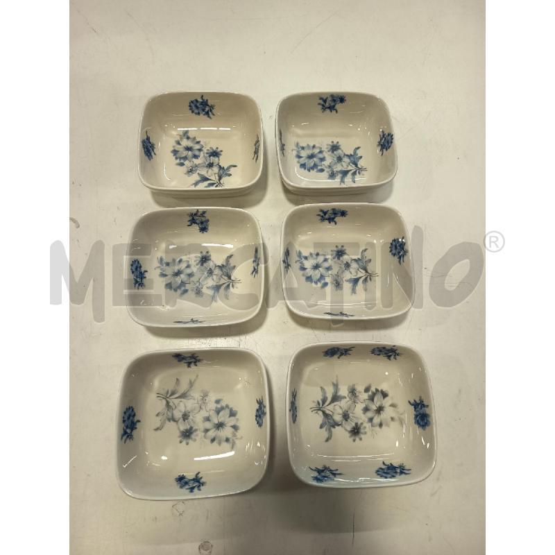 CIOTOLE CERAM DEC FIORI BLU 6PZ | Mercatino dell'Usato Roma rebibbia 1