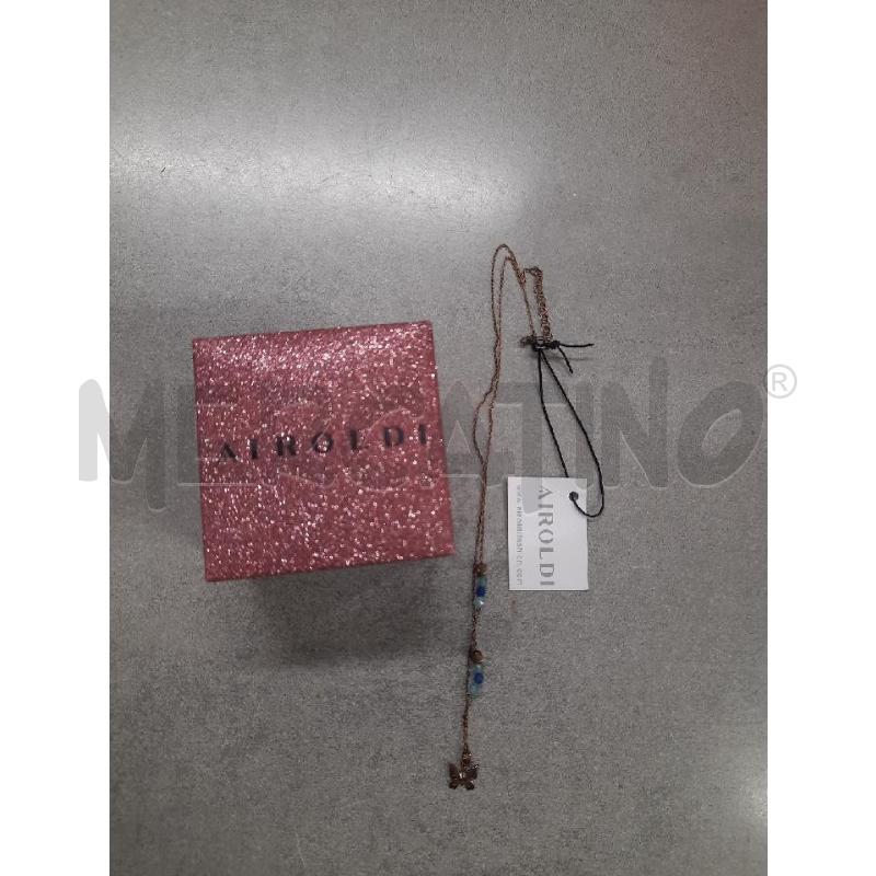 COLLANA AIROLDI ARG CATENINA S PERLINE CELESTI/BLU | Mercatino dell'Usato Roma rebibbia 1