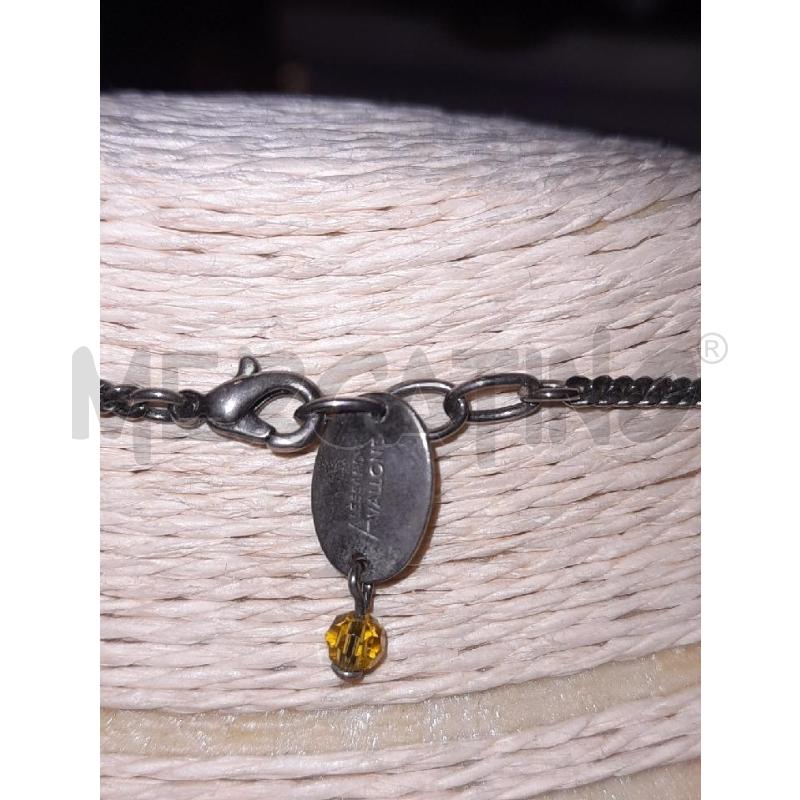 COLLANA ALESSANDRA AVALLONE PENDENTE FIORE STRASS MARRONE | Mercatino dell'Usato Roma rebibbia 3