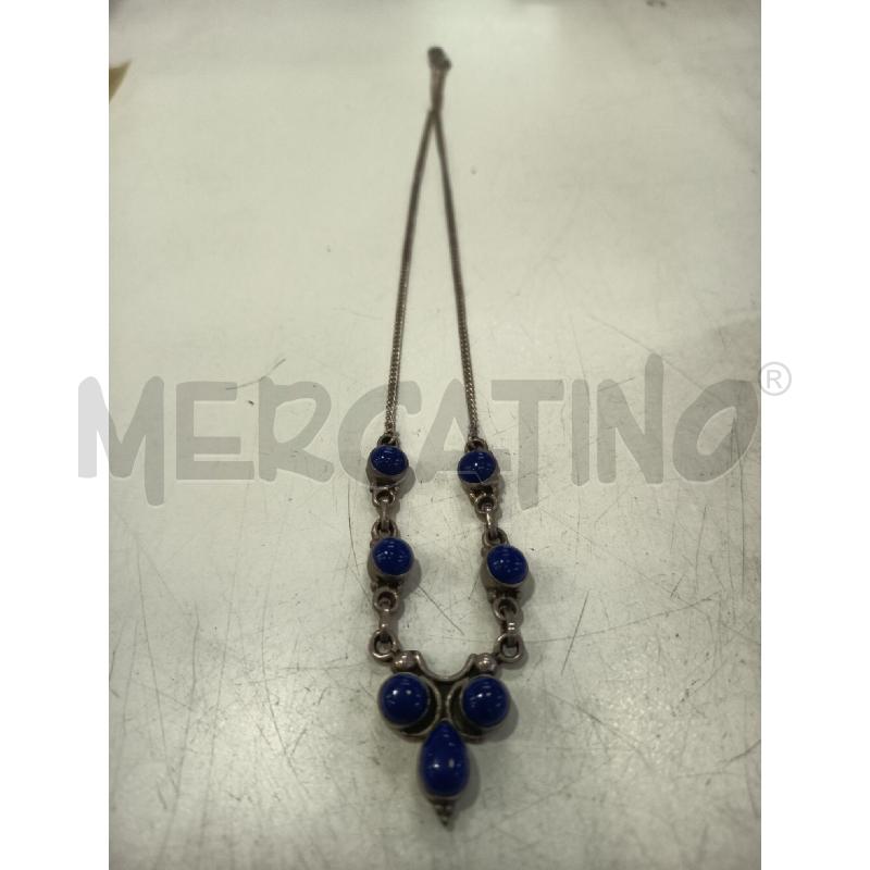 COLLANA ARG 7SFERE LAPIS  | Mercatino dell'Usato Roma rebibbia 1