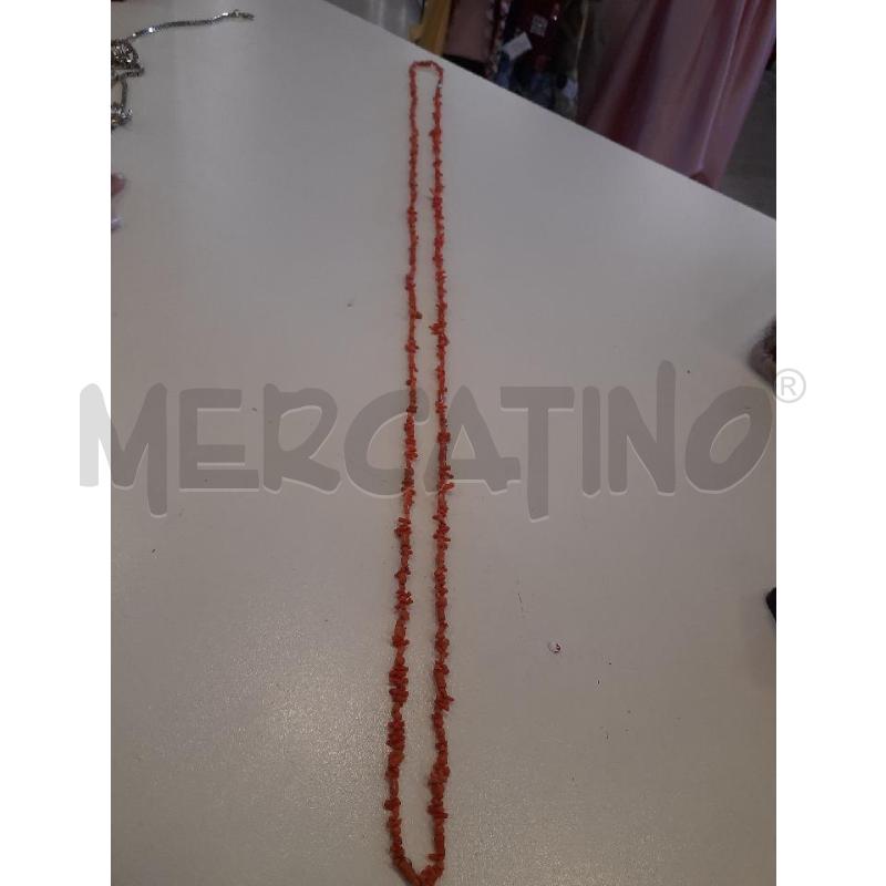 COLLANA ARG RAMETTI CORALLO ARANCIO | Mercatino dell'Usato Roma rebibbia 1