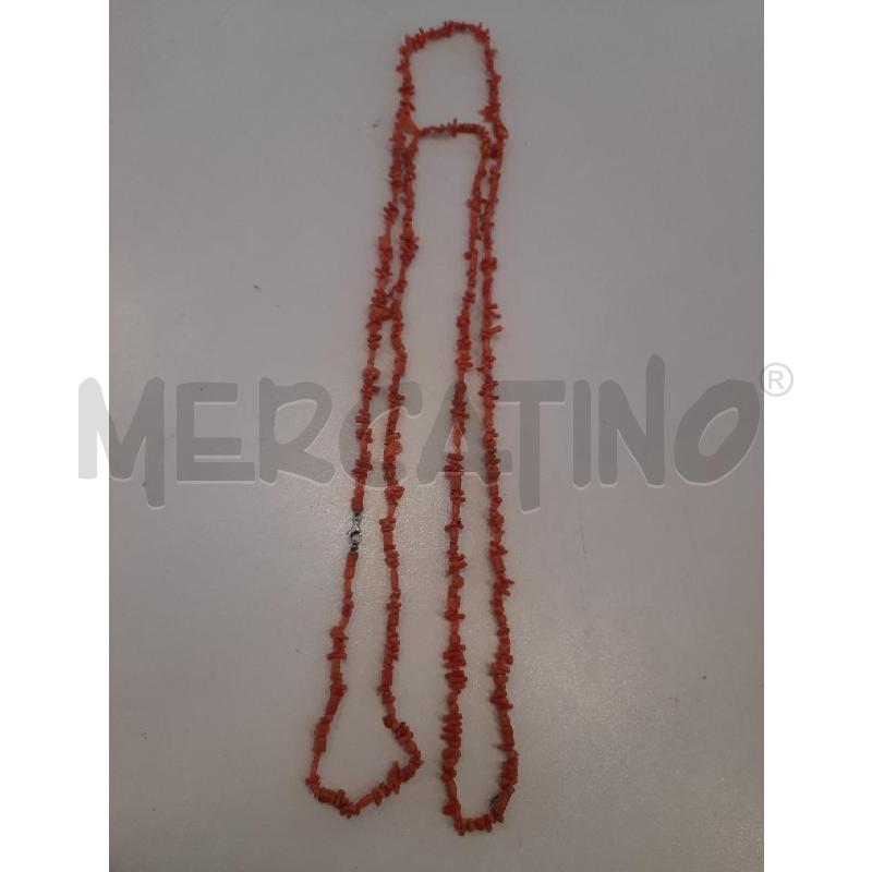 COLLANA ARG RAMETTI CORALLO ARANCIO | Mercatino dell'Usato Roma rebibbia 2