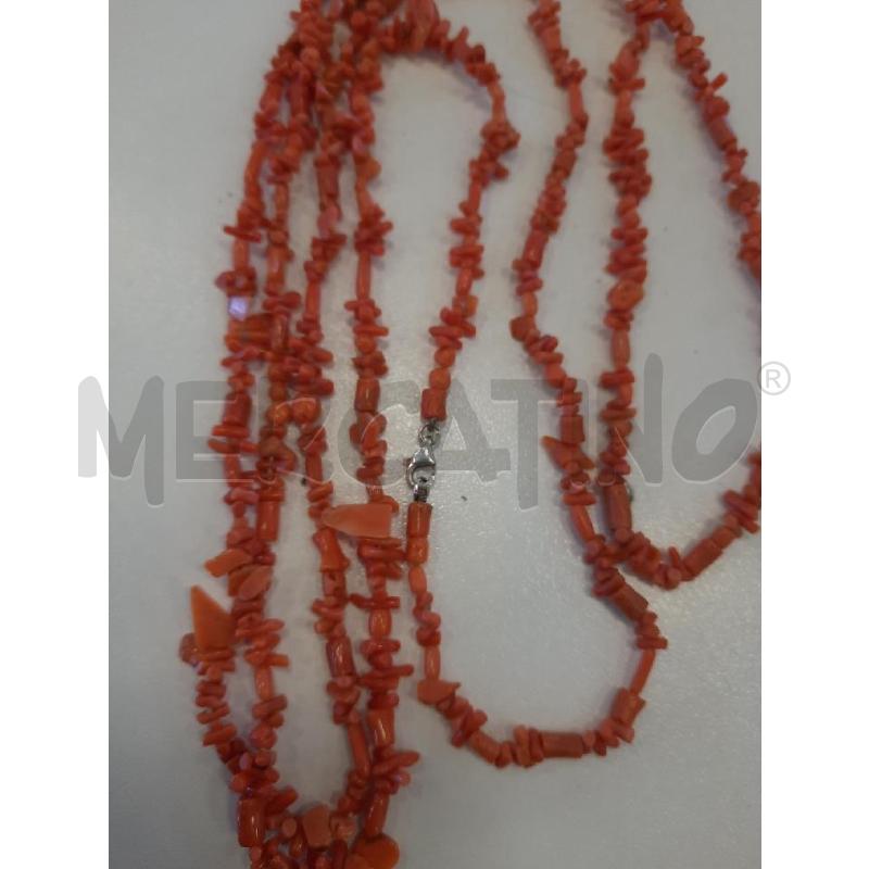 COLLANA ARG RAMETTI CORALLO ARANCIO | Mercatino dell'Usato Roma rebibbia 3