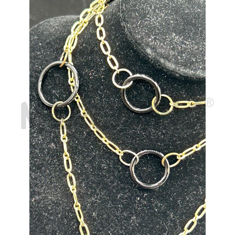 COLLANA CATENINA DORATA INSERTI ARGENTO RAMO CORALLO | Mercatino dell'Usato Roma rebibbia 3