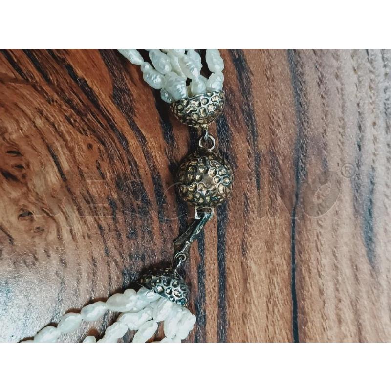 COLLANA CHIUSURA ARG PERLE CHICCO DI RISO MULTI FILO | Mercatino dell'Usato Roma rebibbia 2