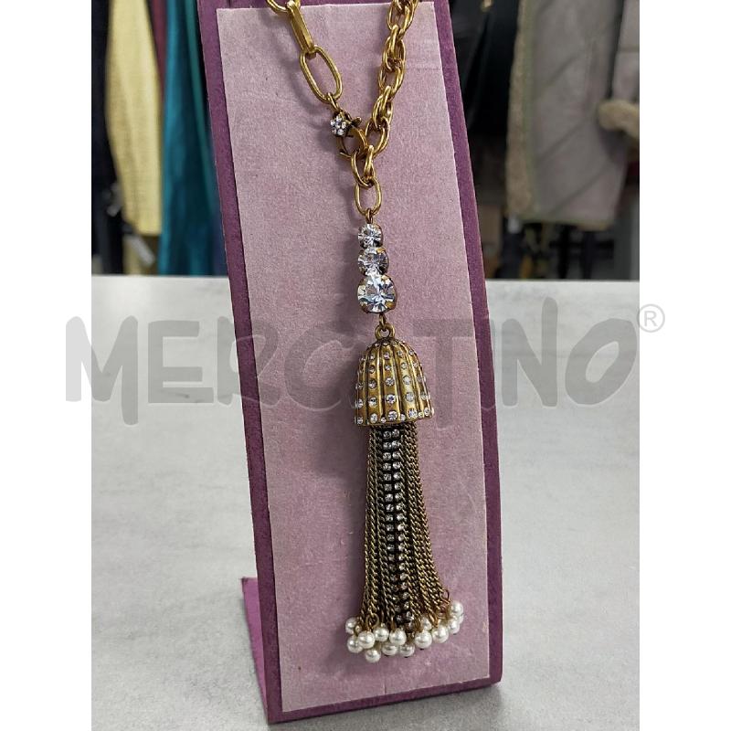COLLANA CHOKER TWINSET CON STRASS E PERLE GIALLA  | Mercatino dell'Usato Roma rebibbia 2