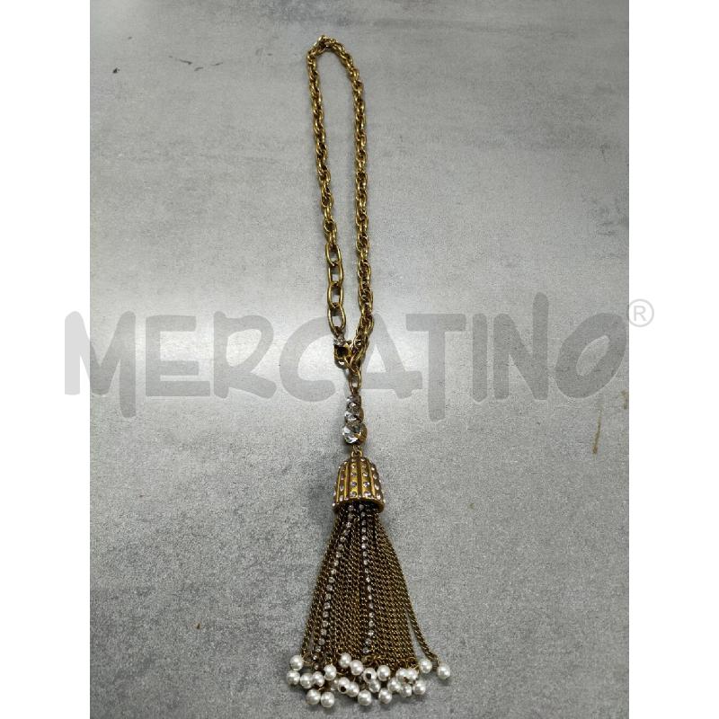 COLLANA CHOKER TWINSET CON STRASS E PERLE GIALLA  | Mercatino dell'Usato Roma rebibbia 4