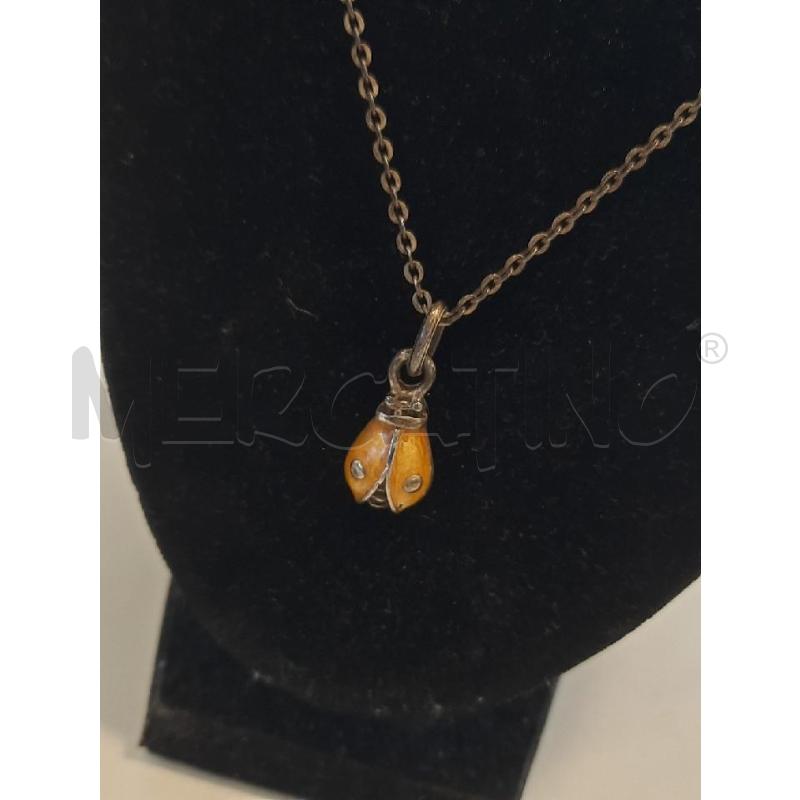COLLANA CIONDOLO ARG COCCINELLA | Mercatino dell'Usato Roma rebibbia 1