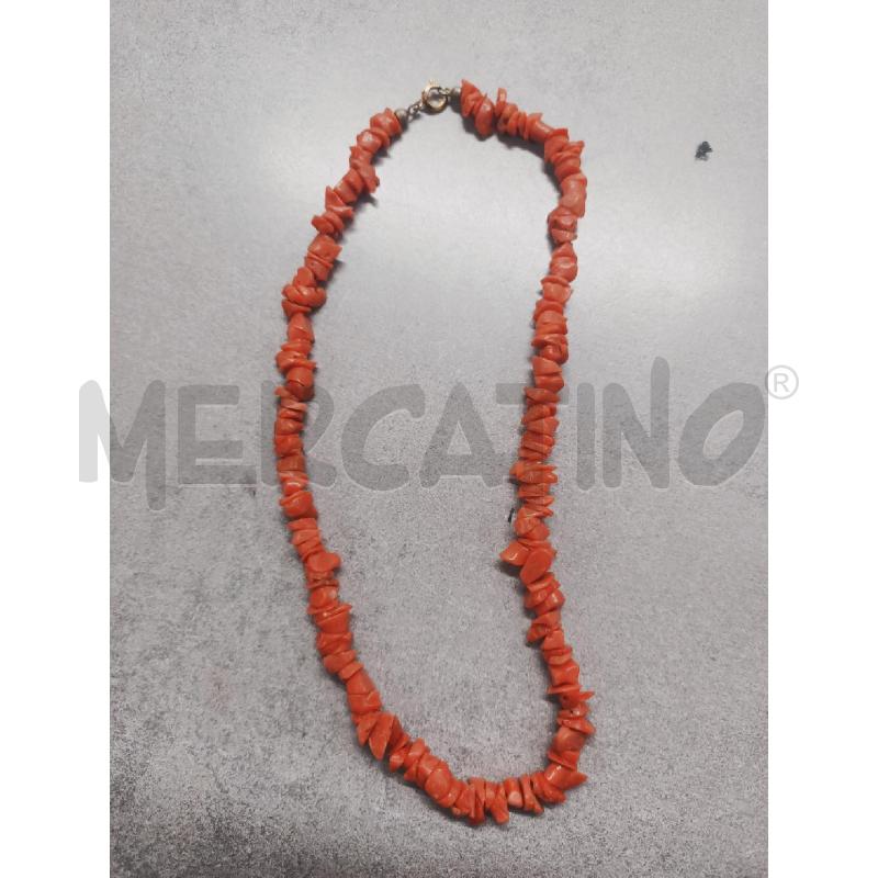 COLLANA CORALLO FORMA IRREGOLARE  | Mercatino dell'Usato Roma rebibbia 1