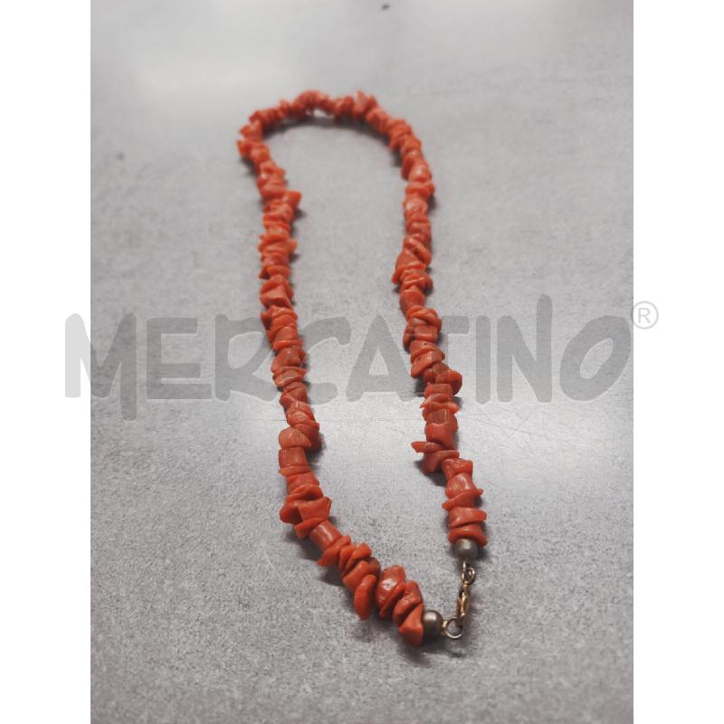 COLLANA CORALLO FORMA IRREGOLARE  | Mercatino dell'Usato Roma rebibbia 2