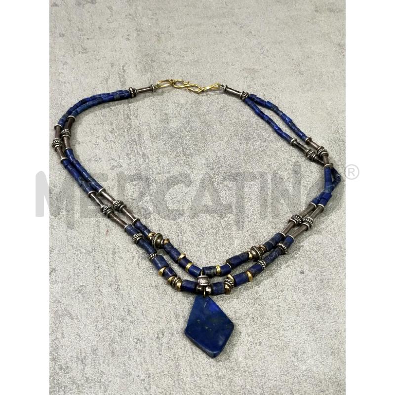 COLLANA CROMO MULTIFILO LAPIS BLU | Mercatino dell'Usato Roma rebibbia 1