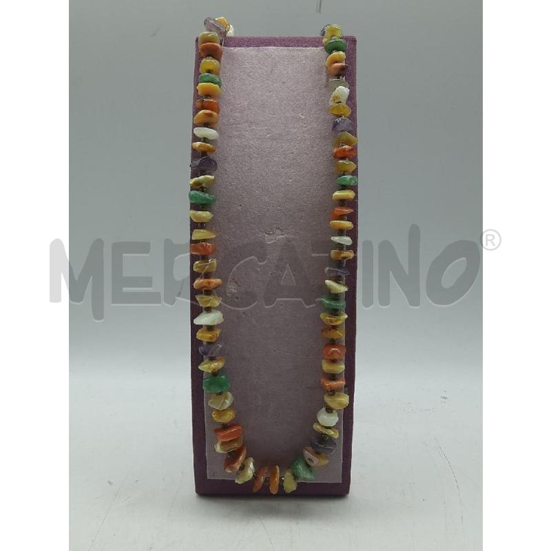 COLLANA FRAMMENTI PIETRE NATURALI LUCIDE | Mercatino dell'Usato Roma rebibbia 1